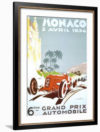 6th Grand Prix Automobile, Monaco, 1934-Geo Ham-Framed Art Print