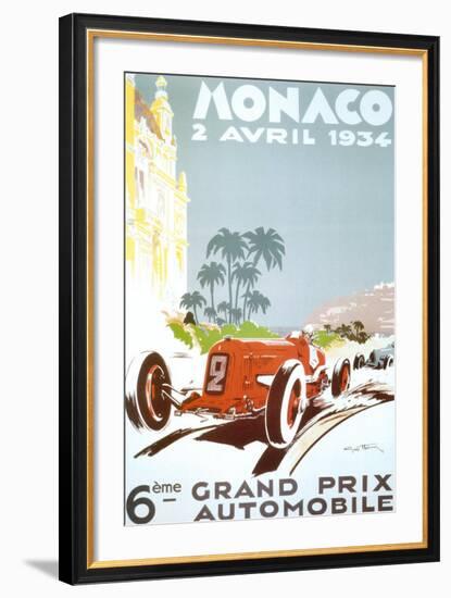 6th Grand Prix Automobile, Monaco, 1934-Geo Ham-Framed Art Print