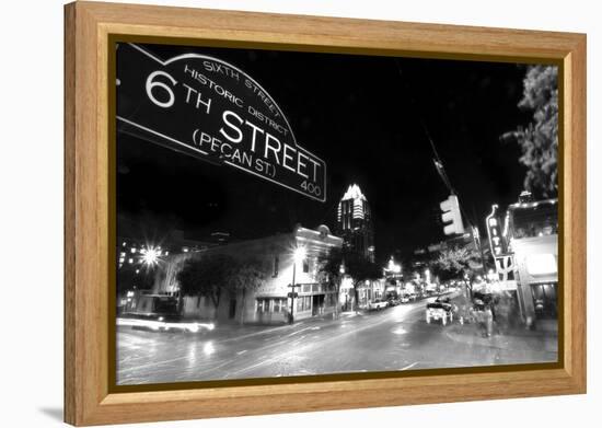 6th Street BW-John Gusky-Framed Premier Image Canvas