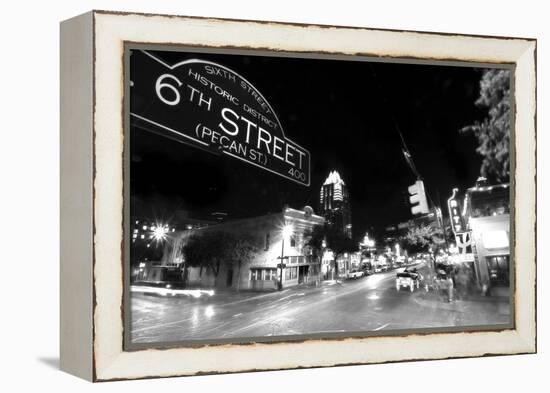 6th Street BW-John Gusky-Framed Premier Image Canvas