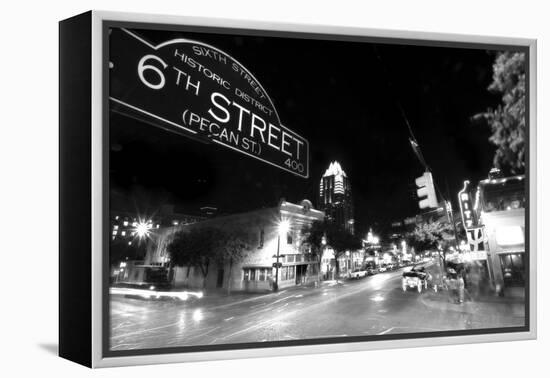 6th Street BW-John Gusky-Framed Premier Image Canvas