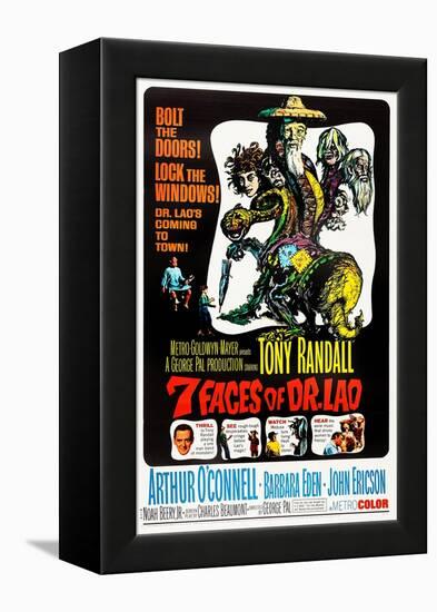 7 Faces of Dr. Lao, (aka Seven Faces of Dr. Lao), US poster, Tony Randall, 1964-null-Framed Stretched Canvas