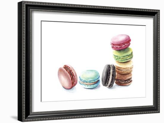 7 Macarons-Redstreake-Framed Art Print