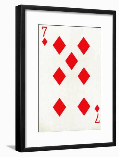 7 of Diamonds from a deck of Goodall & Son Ltd. playing cards, c1940-Unknown-Framed Giclee Print