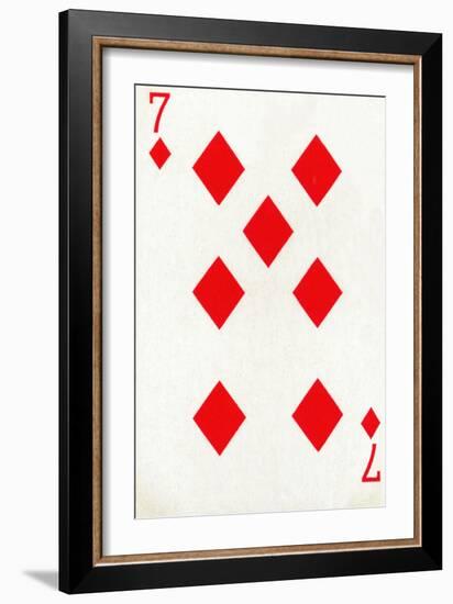 7 of Diamonds from a deck of Goodall & Son Ltd. playing cards, c1940-Unknown-Framed Giclee Print