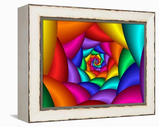 70's Psychedelic Spiral-flArk-Framed Stretched Canvas