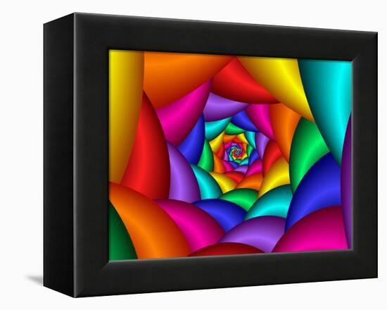 70's Psychedelic Spiral-flArk-Framed Stretched Canvas