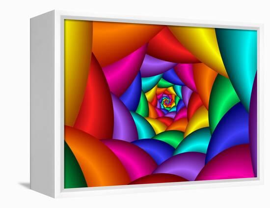 70's Psychedelic Spiral-flArk-Framed Stretched Canvas