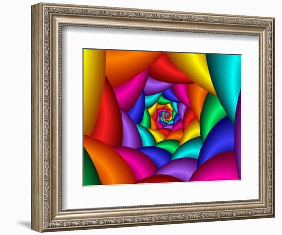 70's Psychedelic Spiral-flArk-Framed Art Print