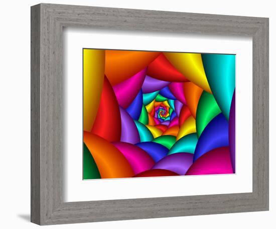 70's Psychedelic Spiral-flArk-Framed Art Print