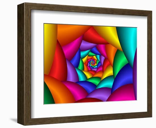 70's Psychedelic Spiral-flArk-Framed Art Print