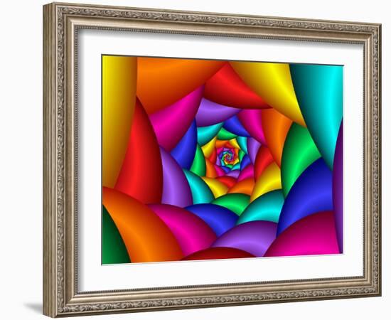 70's Psychedelic Spiral-flArk-Framed Art Print