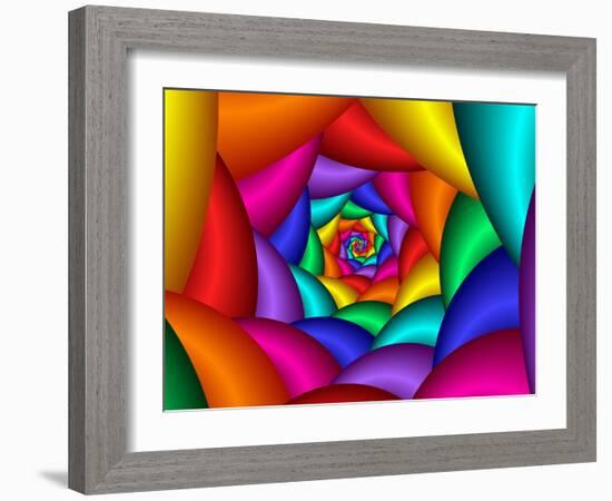 70's Psychedelic Spiral-flArk-Framed Art Print