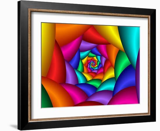 70's Psychedelic Spiral-flArk-Framed Art Print