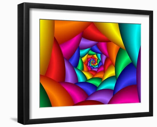 70's Psychedelic Spiral-flArk-Framed Art Print