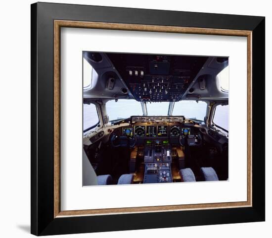 717-200's two-crew flight deck--Framed Art Print