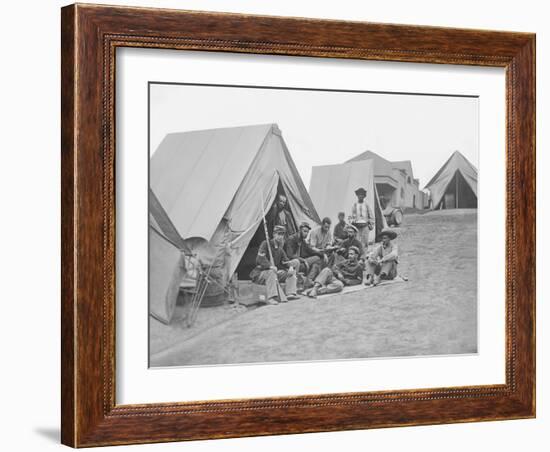 71st New York Infantry at Camp Douglas During the American Civil War-Stocktrek Images-Framed Photographic Print