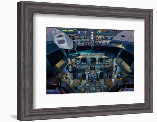 737 Next Generation flight deck-null-Framed Art Print