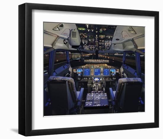 737 with Heads Up Display-null-Framed Art Print