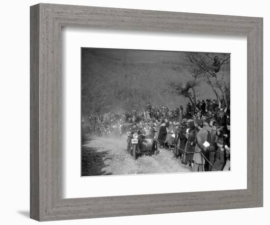 748 cc BSA and sidecar of HJ Finden at the MCC Lands End Trial, Beggars Roost, Devon, 1936-Bill Brunell-Framed Photographic Print