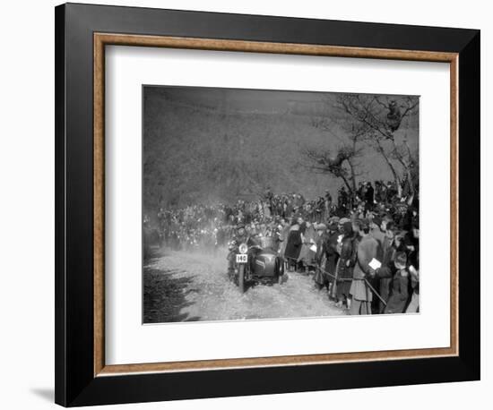 748 cc BSA and sidecar of HJ Finden at the MCC Lands End Trial, Beggars Roost, Devon, 1936-Bill Brunell-Framed Photographic Print