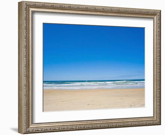 75 Mile Beach with White Sand and Blue Skies, Fraser Island, UNESCO World Heritage Site, Australia-Matthew Williams-Ellis-Framed Photographic Print