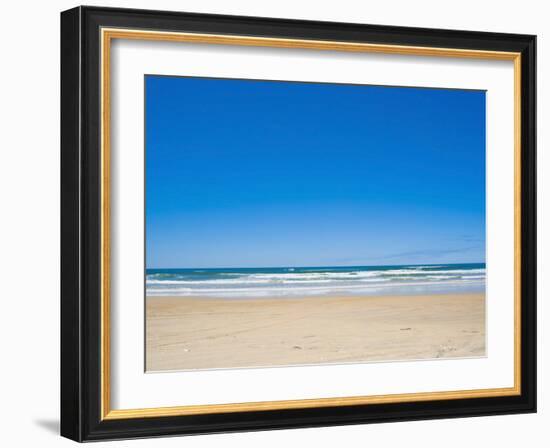 75 Mile Beach with White Sand and Blue Skies, Fraser Island, UNESCO World Heritage Site, Australia-Matthew Williams-Ellis-Framed Photographic Print