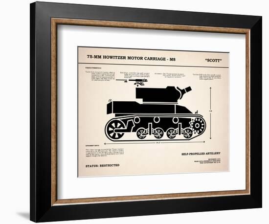 75mm Howitzer M8-Mark Rogan-Framed Premium Giclee Print