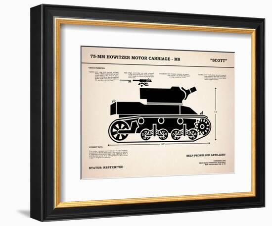 75mm Howitzer M8-Mark Rogan-Framed Premium Giclee Print