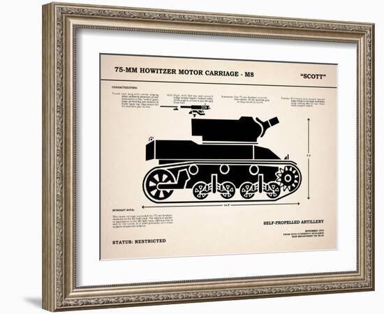 75mm Howitzer M8-Mark Rogan-Framed Art Print