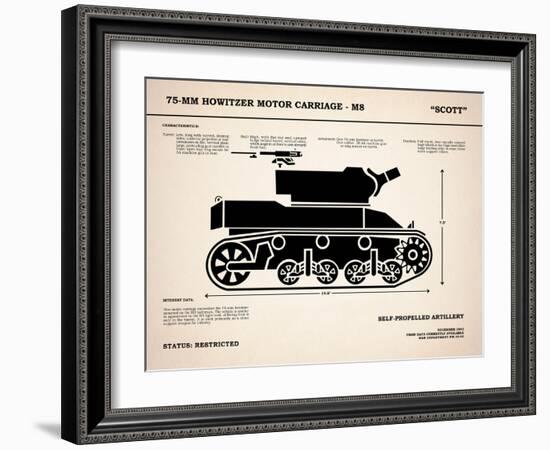 75mm Howitzer M8-Mark Rogan-Framed Art Print