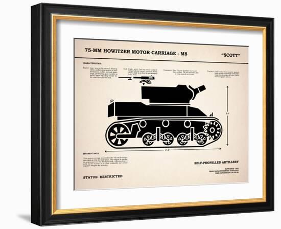 75mm Howitzer M8-Mark Rogan-Framed Art Print