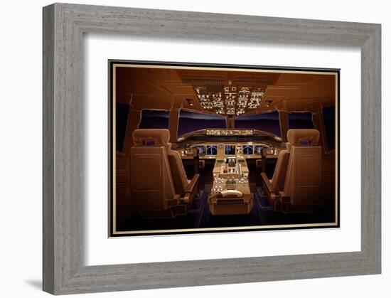 777 Flight Deck-null-Framed Art Print