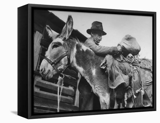 78 Year Old Prospector Pete Del Dosso Prospecting in Red River Canyon-Cornell Capa-Framed Premier Image Canvas