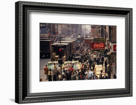 7th Avenue (Near the Intersection with 34th Street), New York, New York, 1960-Walter Sanders-Framed Photographic Print