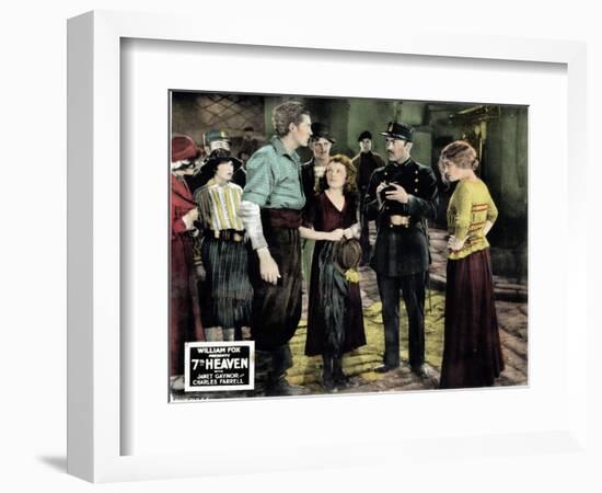 7th Heaven, (AKA Seventh Heaven), from Left, Charles Farrell, Janet Gaynor, Gladys Brockwell, 1927-null-Framed Premium Giclee Print