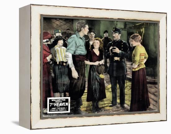 7th Heaven, (AKA Seventh Heaven), from Left, Charles Farrell, Janet Gaynor, Gladys Brockwell, 1927-null-Framed Stretched Canvas