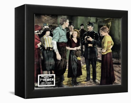 7th Heaven, (AKA Seventh Heaven), from Left, Charles Farrell, Janet Gaynor, Gladys Brockwell, 1927-null-Framed Stretched Canvas