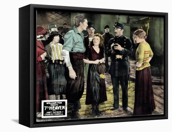 7th Heaven, (AKA Seventh Heaven), from Left, Charles Farrell, Janet Gaynor, Gladys Brockwell, 1927-null-Framed Stretched Canvas