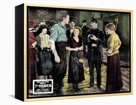 7th Heaven, (AKA Seventh Heaven), from Left, Charles Farrell, Janet Gaynor, Gladys Brockwell, 1927-null-Framed Stretched Canvas