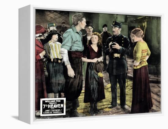 7th Heaven, (AKA Seventh Heaven), from Left, Charles Farrell, Janet Gaynor, Gladys Brockwell, 1927-null-Framed Stretched Canvas