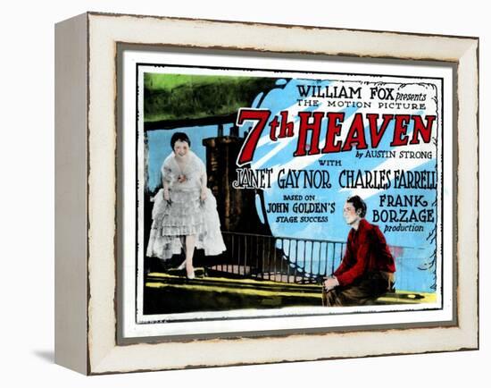 7th Heaven, (AKA Seventh Heaven), from Left, Janet Gaynor, Charles Farrell, 1927-null-Framed Stretched Canvas