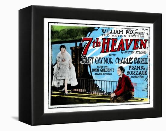 7th Heaven, (AKA Seventh Heaven), from Left, Janet Gaynor, Charles Farrell, 1927-null-Framed Stretched Canvas