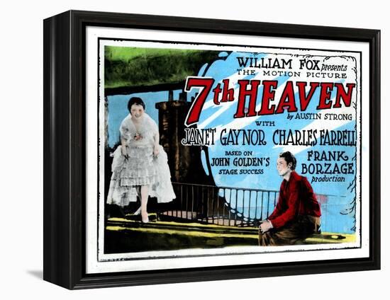 7th Heaven, (AKA Seventh Heaven), from Left, Janet Gaynor, Charles Farrell, 1927-null-Framed Stretched Canvas