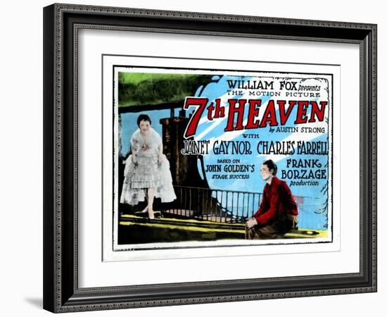 7th Heaven, (AKA Seventh Heaven), from Left, Janet Gaynor, Charles Farrell, 1927-null-Framed Art Print