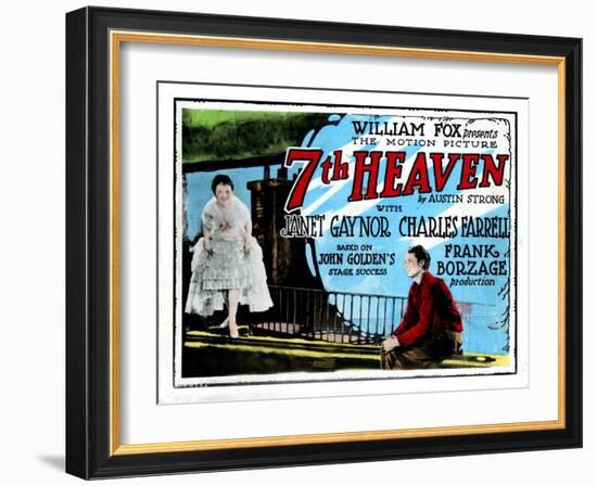 7th Heaven, (AKA Seventh Heaven), from Left, Janet Gaynor, Charles Farrell, 1927-null-Framed Art Print