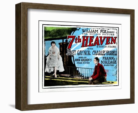 7th Heaven, (AKA Seventh Heaven), from Left, Janet Gaynor, Charles Farrell, 1927-null-Framed Premium Giclee Print