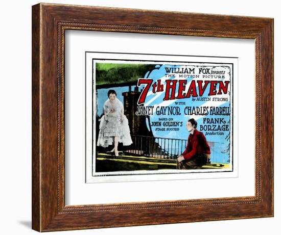 7th Heaven, (AKA Seventh Heaven), from Left, Janet Gaynor, Charles Farrell, 1927-null-Framed Premium Giclee Print