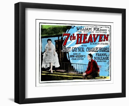7th Heaven, (AKA Seventh Heaven), from Left, Janet Gaynor, Charles Farrell, 1927-null-Framed Premium Giclee Print
