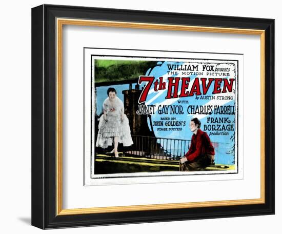 7th Heaven, (AKA Seventh Heaven), from Left, Janet Gaynor, Charles Farrell, 1927-null-Framed Premium Giclee Print